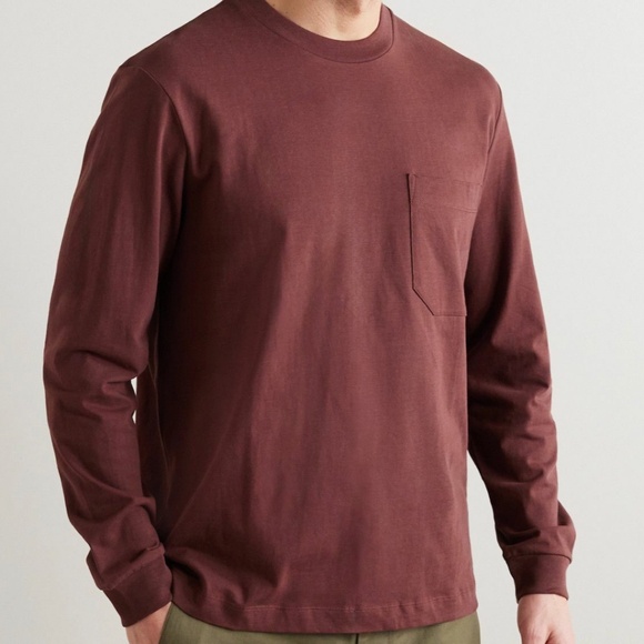 Pima Cotton Jersey T-Shirt - Brand New - NEVER WORN - Burgundy - Picture 1 of 7